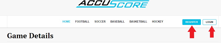 AccuScore Log in page